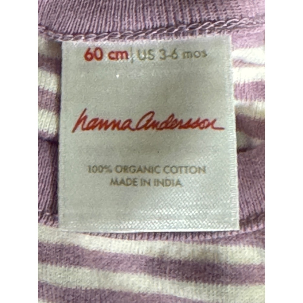 Hanna Andersson Purple Dress 60cm US 3-6 Months Long Sleeve Organic Cotton - Picture 3 of 5